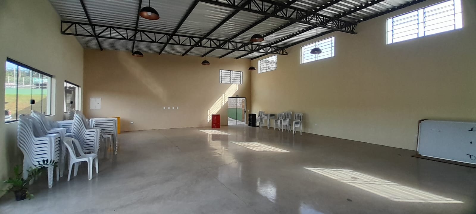 Interior com iluminação decorativa